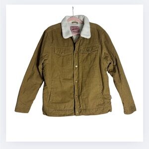 Brooklyn Cloth Sherpa-Lined Jacket Size XL Tan Corduroy